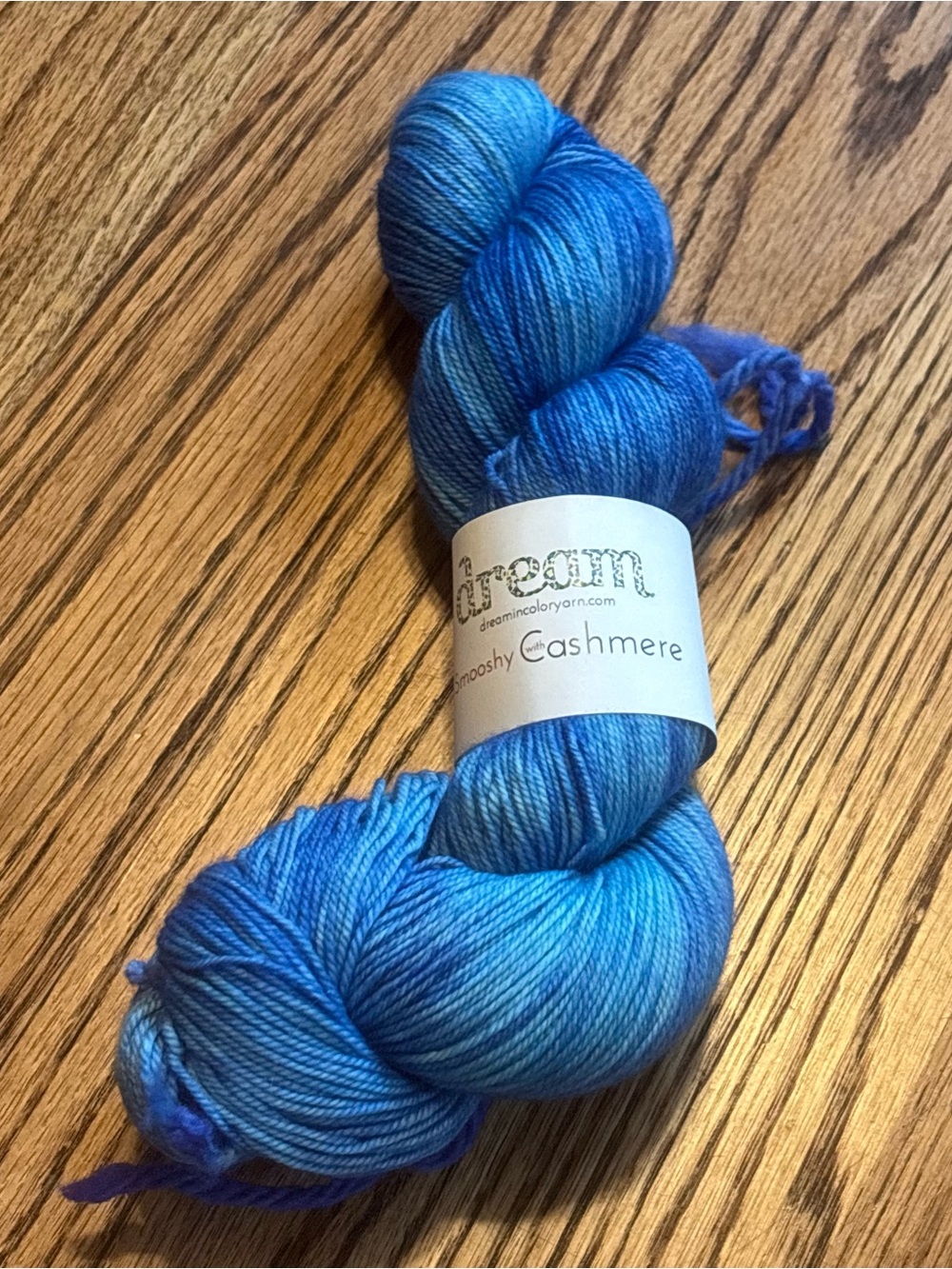 Dream in Color Smooshy Cashmere Yarn Violet's Blueberry Fingering Tonal Knitting